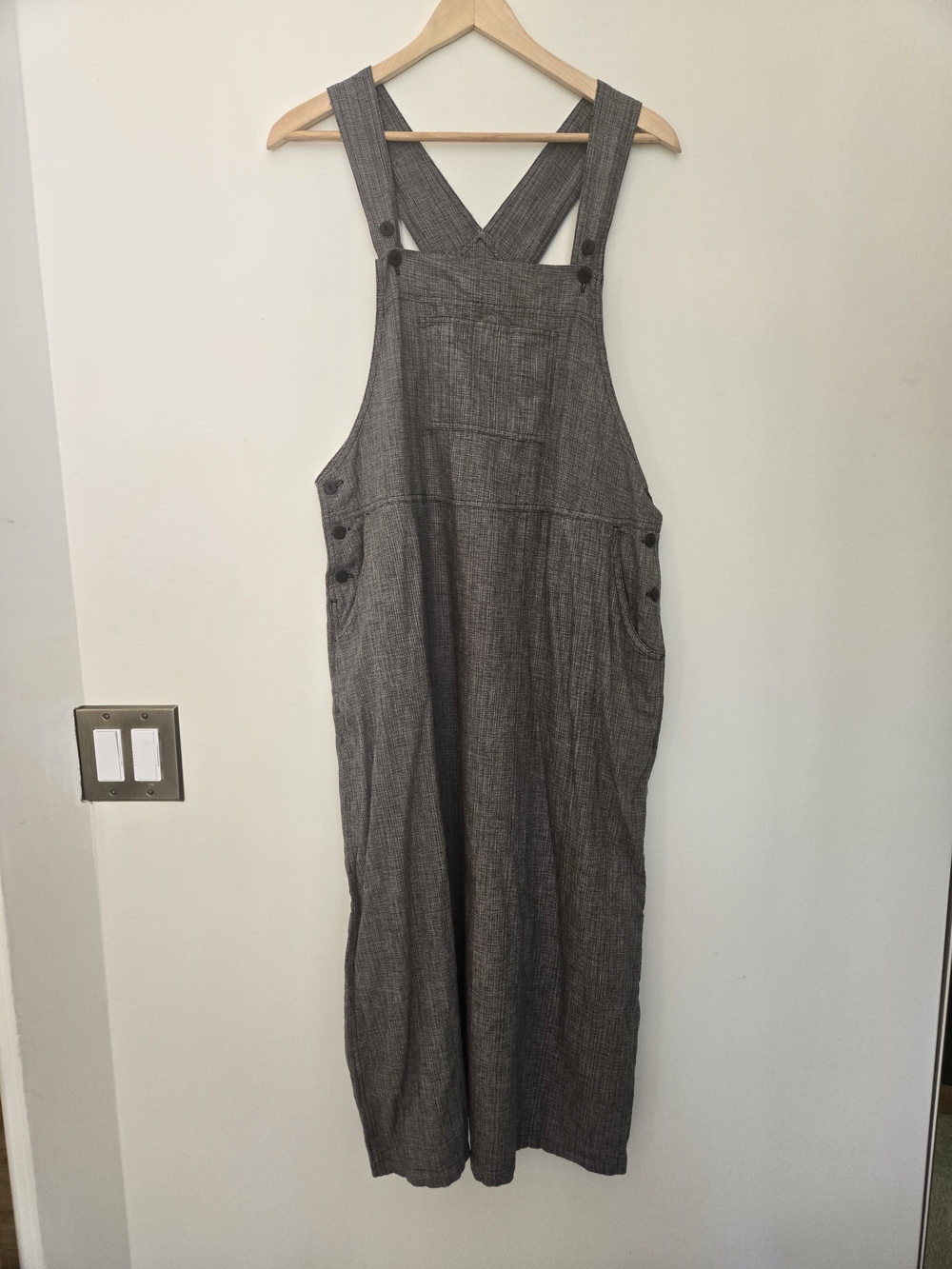 Christopher & Banks Gray Women's Overalls Midi Dress